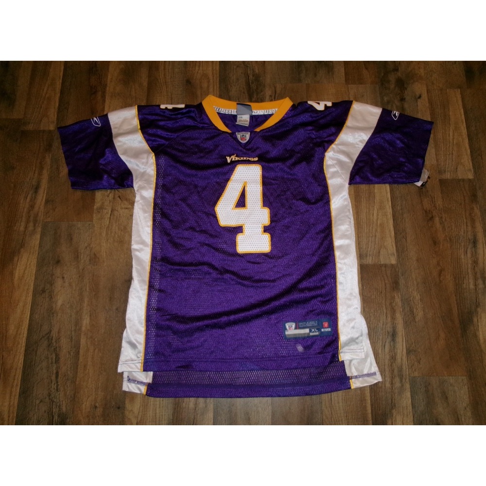 MINNESOTA VIKINGS JERSEY FAVRE BRETT REEBOK SZ BOYS XL 18/20 SHIRT    VINTAGE T1